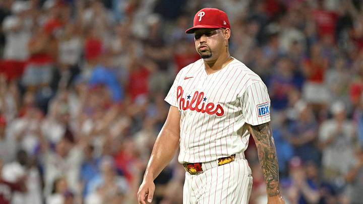 Aug 17, 2026; Philadelphia, Pennsylvania, USA; Philadelphia Phillies pitcher Jhoan Duran (59) reacts after getting final out during the ninth inning against the Miami Marlins at Citizens Bank Park. Mandatory Credit: Eric Hartline-Imagn Images Aug 17, 2026; Philadelphia, Pennsylvania, USA; Philadelphia Phillies pitcher Jhoan Duran (59) reacts after getting final out during the ninth inning against the Miami Marlins at Citizens Bank Park. Mandatory Credit: Eric Hartline-Imagn Images