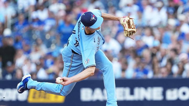 Toronto Blue Jays relief pitcher Tyler Rogers (71). Mandatory Credit: Nick Turchiaro-Imagn Images