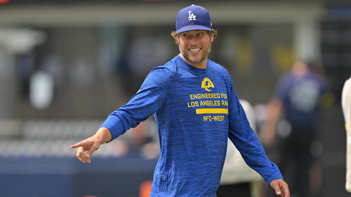 Aug 9, 2025; Inglewood, California, USA; Los Angeles Rams quarterback Matthew Stafford (9) walks on the field prior to the game against the Dallas Cowboys at SoFi Stadium. Mandatory Credit: Jayne Kamin-Oncea-Imagn Images Aug 9, 2025; Inglewood, California, USA; Los Angeles Rams quarterback Matthew Stafford (9) walks on the field prior to the game against the Dallas Cowboys at SoFi Stadium. Mandatory Credit: Jayne Kamin-Oncea-Imagn Images