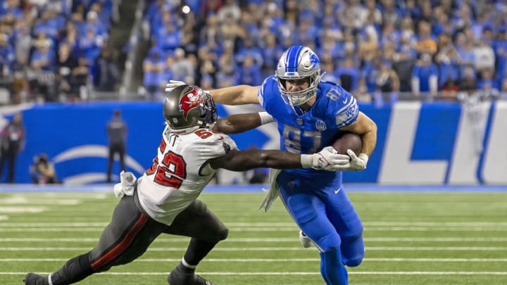 Detroit Lions tight end Sam LaPorta (87).