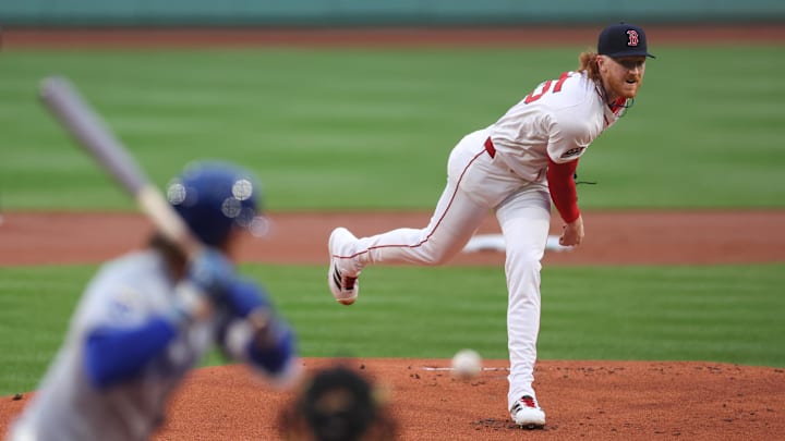 Aug 6, 2025; Boston, Massachusetts, USA; Boston Red Sox starting pitcher Dustin May (85) delivers a pitch during the first inning against the Kansas City Royals at Fenway Park. Mandatory Credit: Paul Rutherford-Imagn Images Aug 6, 2025; Boston, Massachusetts, USA; Boston Red Sox starting pitcher Dustin May (85) delivers a pitch during the first inning against the Kansas City Royals at Fenway Park. Mandatory Credit: Paul Rutherford-Imagn Images