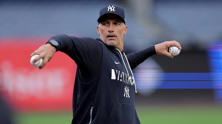 Sep 29, 2026; Bronx, New York, USA; New York Yankees former pitcher Andy Pettitte throws batting practice before game one of the Wildcard round of the 2026 MLB Playoffs against the Boston Red Sox at Yankee Stadium. Mandatory Credit: Brad Penner-Imagn Images Sep 29, 2026; Bronx, New York, USA; New York Yankees former pitcher Andy Pettitte throws batting practice before game one of the Wildcard round of the 2026 MLB Playoffs against the Boston Red Sox at Yankee Stadium. Mandatory Credit: Brad Penner-Imagn Images