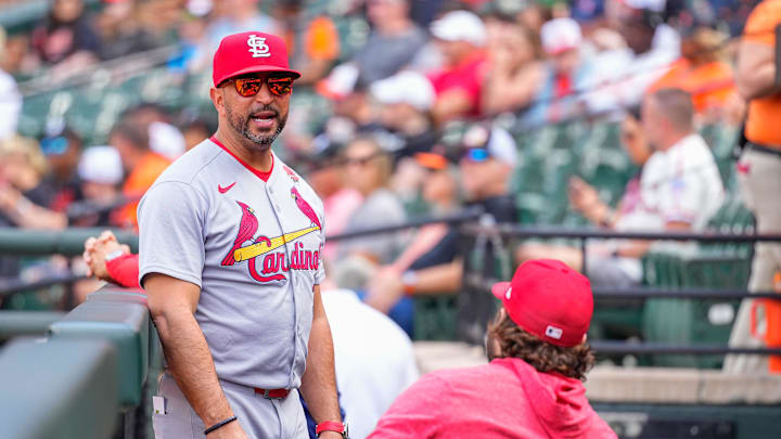 May 26, 2025; Baltimore, Maryland, USA; St. Louis Cardinals manager Oliver Marmol (37) prior to the game against the Baltimore Orioles inning at Oriole Park at Camden Yards. Mandatory Credit: Gregory Fisher-Imagn Images May 26, 2025; Baltimore, Maryland, USA; St. Louis Cardinals manager Oliver Marmol (37) prior to the game against the Baltimore Orioles inning at Oriole Park at Camden Yards. Mandatory Credit: Gregory Fisher-Imagn Images