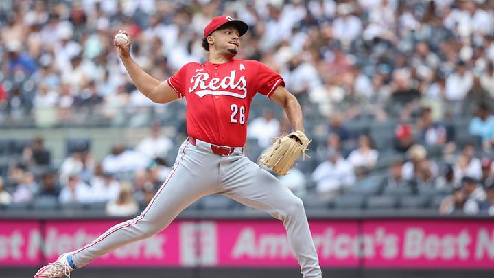 Jun 21, 2026; Bronx, New York, USA; Cincinnati Reds starting pitcher Chase Burns (26) pitches in the first inning against the New York Yankees at Yankee Stadium. Mandatory Credit: Wendell Cruz-Imagn Images Jun 21, 2026; Bronx, New York, USA; Cincinnati Reds starting pitcher Chase Burns (26) pitches in the first inning against the New York Yankees at Yankee Stadium. Mandatory Credit: Wendell Cruz-Imagn Images