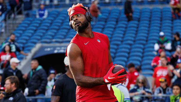 Jauan Jennings with the San Francisco 49ers Jauan Jennings with the San Francisco 49ers