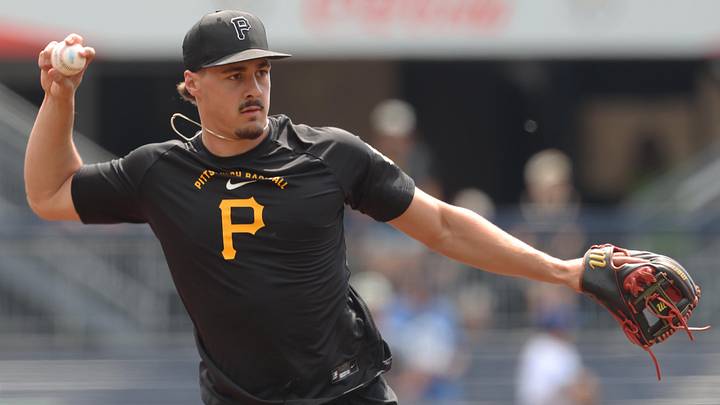 Jun 25, 2026; Pittsburgh, Pennsylvania, USA;  Pittsburgh Pirates shortstop Konnor Griffin (6) warms up before the game against the Seattle Mariners at PNC Park. Mandatory Credit: Charles LeClaire-Imagn Images
