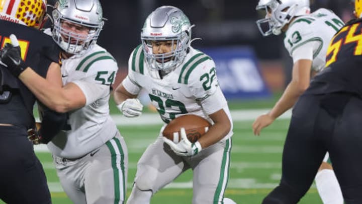 De La Salle senior Derrick Blanche (22) is one of the top returning running backs in California for the 2024 season. 