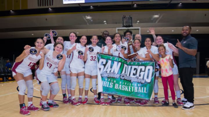 La Jolla Country Day poses after winning a 2024 championship. The Torreys won a section title last season