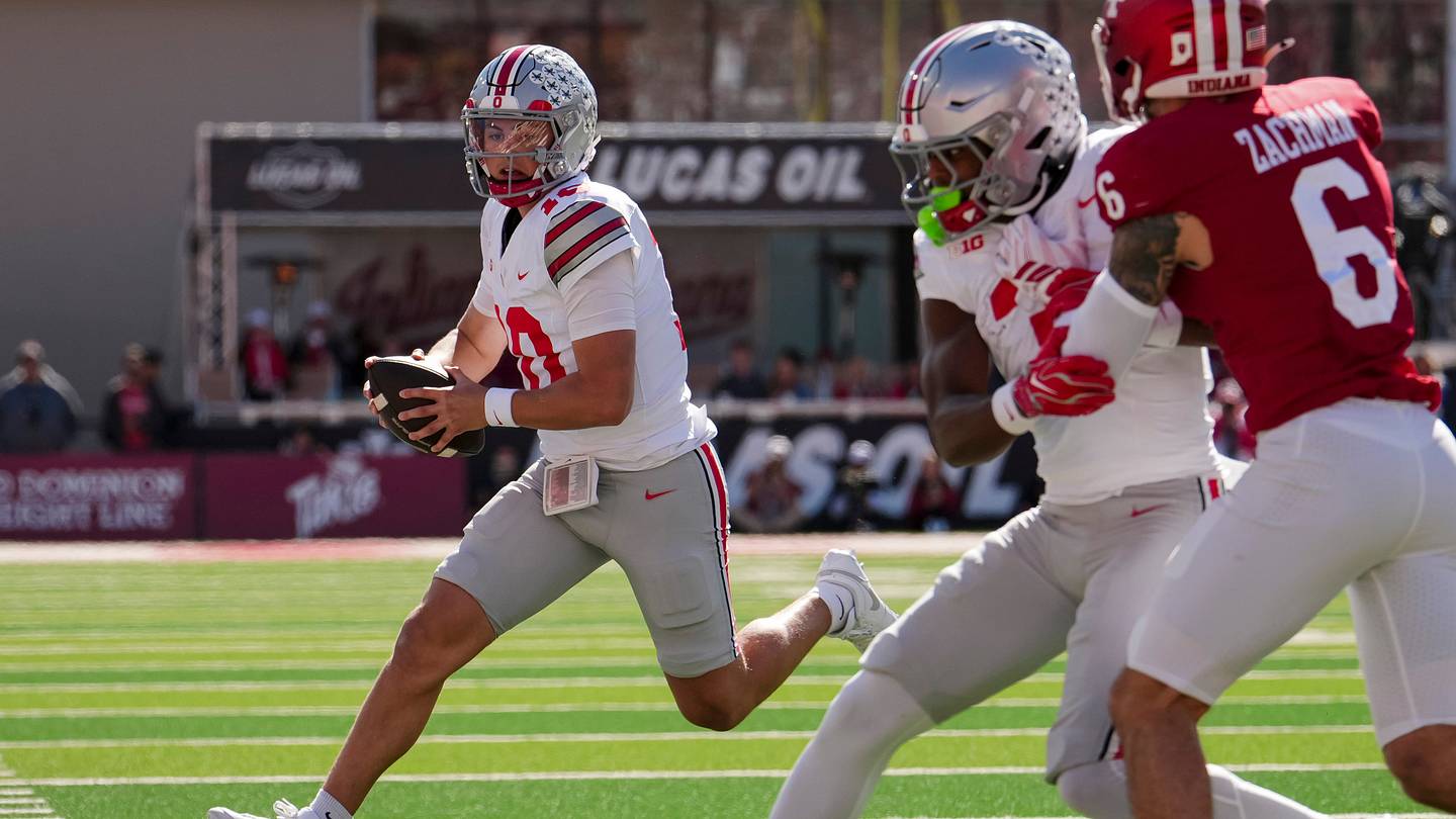 Ohio State's offense gets ugly, costly win at Indiana