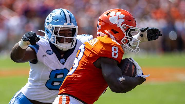 Gideon Davidson, Clemson Tigers, Johnathan Agumadu, North Carolina Tar Heels Gideon Davidson, Clemson Tigers, Johnathan Agumadu, North Carolina Tar Heels