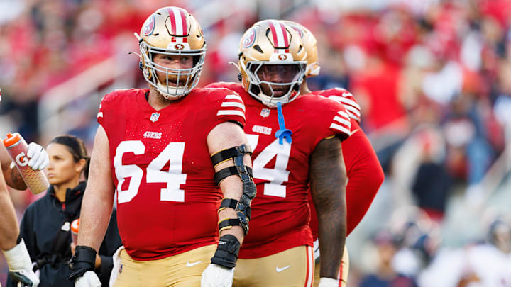San Francisco 49ers center Jake Brendel (64) San Francisco 49ers center Jake Brendel (64)