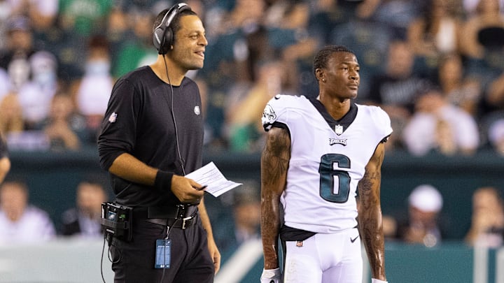 Aaron Moorehead, Devonta Smith, Philadelphia Eagles