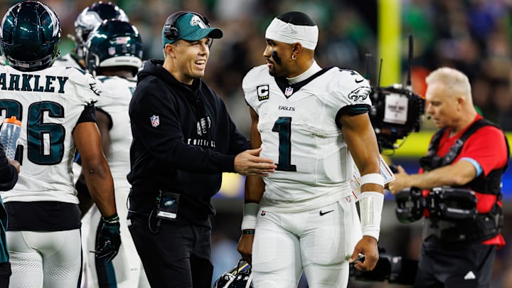 Kellen Moore (L), Jalen Hurts (R), Philadelphia Eagles