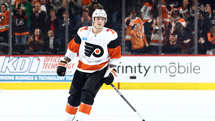 Tyson Foerster has been red-hot since returning from injury and his two goals in 45 seconds keyed a huge Flyers win. 