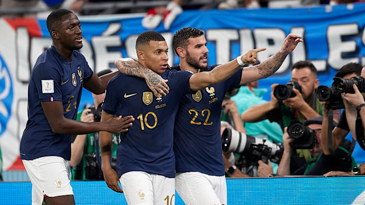 Kylian Mbappe, Theo Hernandez, Ibrahima Konate