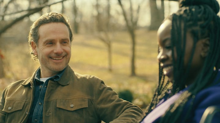 Andrew Lincoln as Rick Grimes, Danai Gurira as Michonne - The Walking Dead: The Ones Who Live season 1