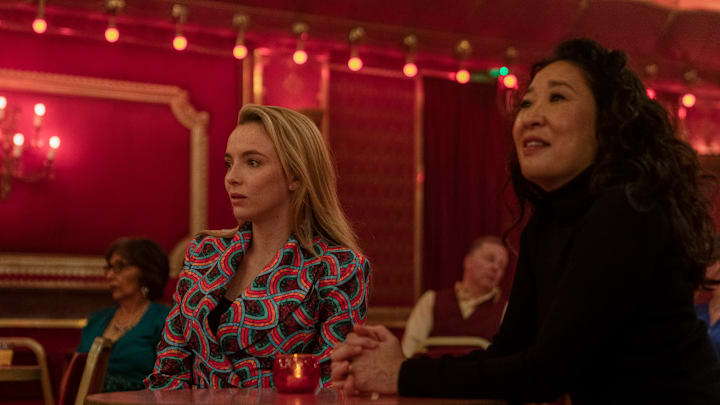 Jodie Comer as Villanelle, Sandra Oh as Eve Polastri - Killing Eve _ Season 3, Episode 8 - Photo Credit: Laura Radford/BBCAmerica/Sid Gentle
