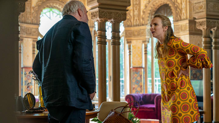Jodie Comer as Villanelle, Kim Bodnia as Konstantin Vasiliev - Killing Eve _ Season 3, Episode 2 - Photo Credit: Des Willie/BBCA