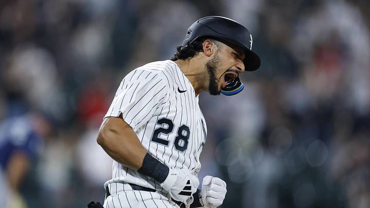 Apr 14, 2026; Chicago, Illinois, USA; Chicago White Sox right fielder Everson Pereira (28) round the bases after hitting a three-run home run against the Tampa Bay Rays during the third inning at Rate Field. Mandatory Credit: Kamil Krzaczynski-Imagn Images