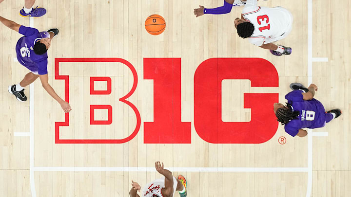 Ohio State Buckeyes guard Bruce Thornton (2) shoots a free throw during the second half of the NCAA men's Big Ten basketball game against the Washington Huskies at Value City Arena in Columbus on Feb. 12, 2025. Ohio State won 93-69.