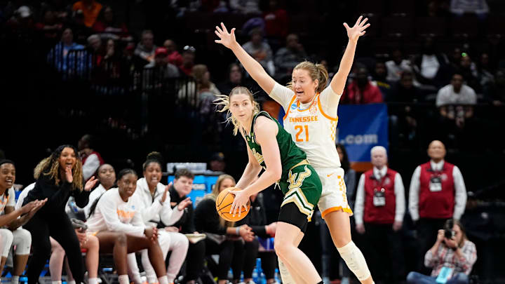 USF guard Sammie Puisis scored 28 points in USF's NCAA tournament game against Tennessee. Puisis will now participate in the 3-point shooting contest as part of the Final Four buildup.
