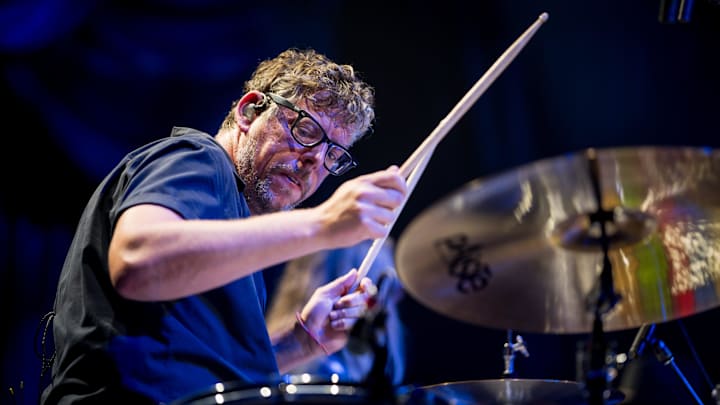 Patrick Carney of the Black Keys performs