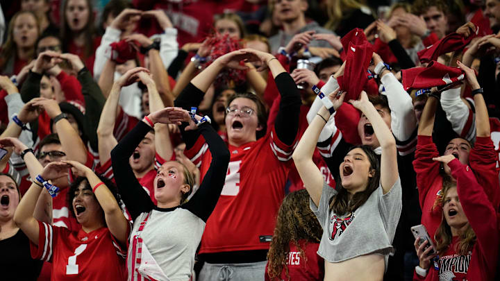 Ohio State Buckeyes fans cheer during the Big Ten Conference championship game against the Indiana Hoosiers at Lucas Oil Stadium in Indianapolis on Dec. 6, 2025. Ohio State lost 13-10. Ohio State Buckeyes fans cheer during the Big Ten Conference championship game against the Indiana Hoosiers at Lucas Oil Stadium in Indianapolis on Dec. 6, 2025. Ohio State lost 13-10.