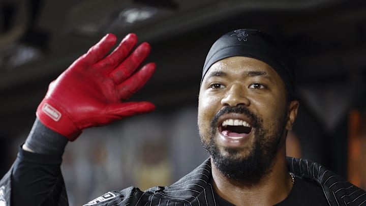 Sep 26, 2023; Chicago, Illinois, USA; Chicago White Sox designated hitter Eloy Jimenez (74)