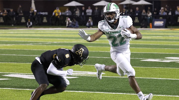 Sep 23, 2021; Boone, North Carolina, USA;  Appalachian State Mountaineers defensive back Steven