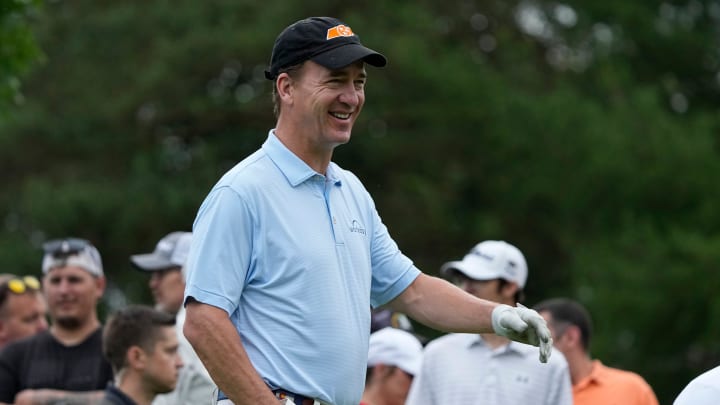Peyton Manning probably wanted this shot back at Wednesday's PGA Tour Pro-Am at the BMW Championship outside of Denver. Peyton Manning probably wanted this shot back at Wednesday's PGA Tour Pro-Am at the BMW Championship outside of Denver.