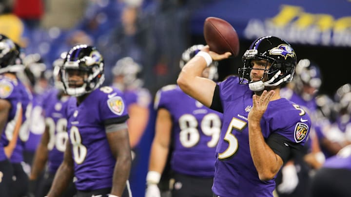 Lamar Jackson (8) stepped gamely into the role vacated by Joe Flacco (5) in 2018.