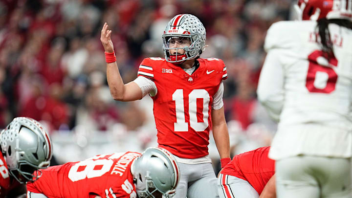 Ohio State quarterback Julian Sayin and the Buckeyes will face Miami in the College Football Playoff quarterfinals.