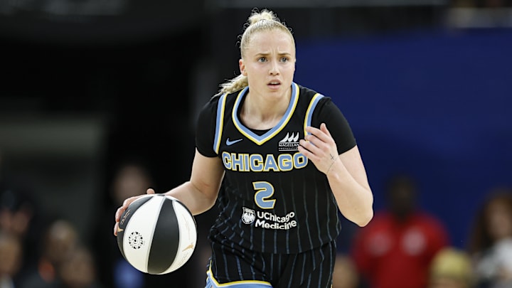 Jun 17, 2025; Chicago, Illinois, USA; Chicago Sky guard Hailey Van Lith (2) brings the ball up court against the Washington Mystics during the first half of a WNBA game at Wintrust Arena. Mandatory Credit: Kamil Krzaczynski-Imagn Images Jun 17, 2025; Chicago, Illinois, USA; Chicago Sky guard Hailey Van Lith (2) brings the ball up court against the Washington Mystics during the first half of a WNBA game at Wintrust Arena. Mandatory Credit: Kamil Krzaczynski-Imagn Images