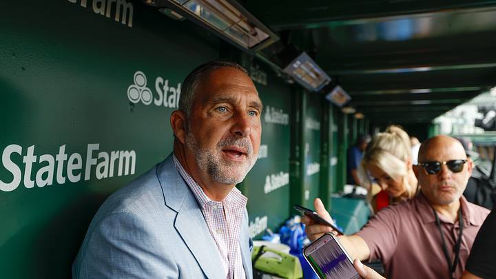 Jul 4, 2025; Chicago, Illinois, USA; St. Louis Cardinals president of baseball operations John Mozeliak speaks before a baseball game against the Chicago Cubs at Wrigley Field. Mandatory Credit: Kamil Krzaczynski-Imagn Images Jul 4, 2025; Chicago, Illinois, USA; St. Louis Cardinals president of baseball operations John Mozeliak speaks before a baseball game against the Chicago Cubs at Wrigley Field. Mandatory Credit: Kamil Krzaczynski-Imagn Images
