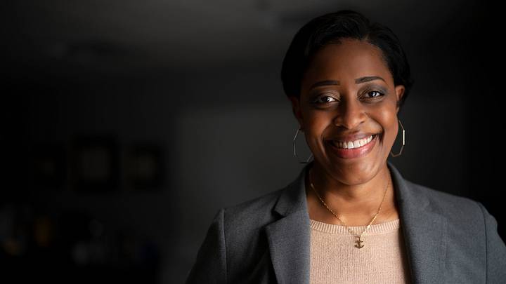 Vanderbilt University Athletic Director Candice Story Lee stands for a portrait in her office Thursday, Dec. 18, 2025.