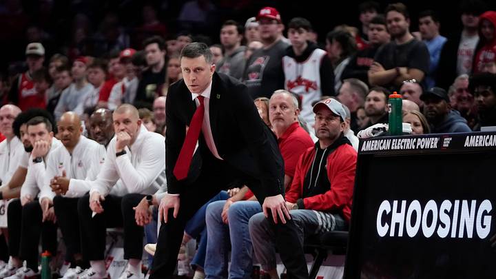 Ohio State Buckeyes head coach Jake Diebler watches during the first half of the NCAA men's basketball game USC Trojans at the Schottenstein Center on Feb. 11, 2026. Ohio State Buckeyes head coach Jake Diebler watches during the first half of the NCAA men's basketball game USC Trojans at the Schottenstein Center on Feb. 11, 2026.