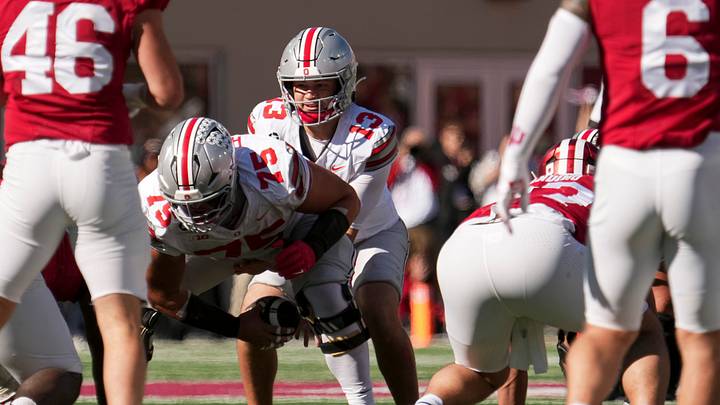 Ohio State quarterback Luke Fahey played against Indiana after Julian Sayin was injured.