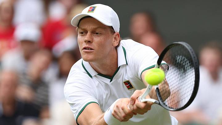 Jannik Sinner at the 2026 Wimbledon Championships. Jannik Sinner at the 2026 Wimbledon Championships.