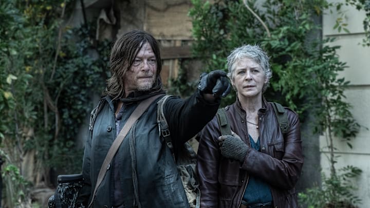 Norman Reedus as Daryl Dixon, Melissa McBride as Carol Peletier - The Walking Dead: Daryl Dixon _ Season 3 