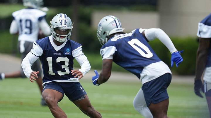 Dallas Cowboys safety Caleb Downs and linebacker DeMarvion Overshown. Dallas Cowboys safety Caleb Downs and linebacker DeMarvion Overshown.
