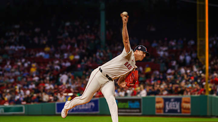 Sep 11, 2024; Boston, Massachusetts, USA; Boston Red Sox starting pitcher Nick Pivetta (37) throws a pitch against the Baltimore Orioles in the first inning at Fenway Park. Mandatory Credit: David Butler II-Imagn Images Sep 11, 2024; Boston, Massachusetts, USA; Boston Red Sox starting pitcher Nick Pivetta (37) throws a pitch against the Baltimore Orioles in the first inning at Fenway Park. Mandatory Credit: David Butler II-Imagn Images
