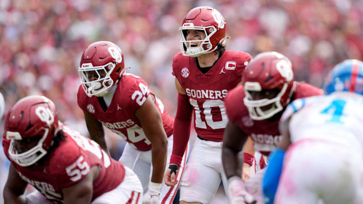 Oklahoma Sooners quarterback John Mateer Oklahoma Sooners quarterback John Mateer