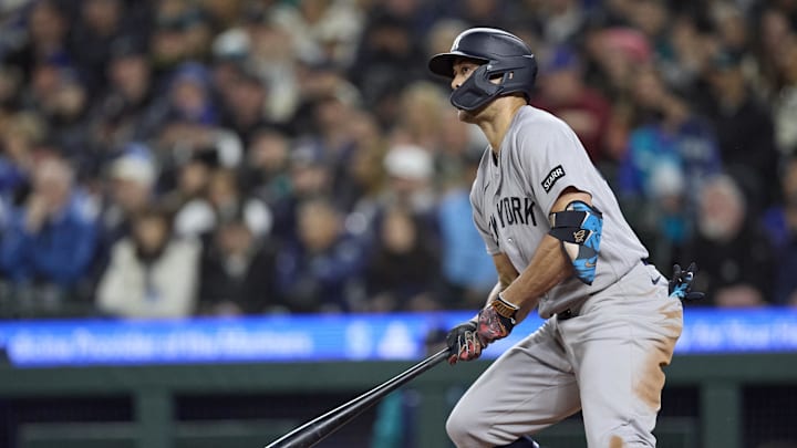 Giancarlo Stanton and the Yankees wrap up their road trip in Seattle.