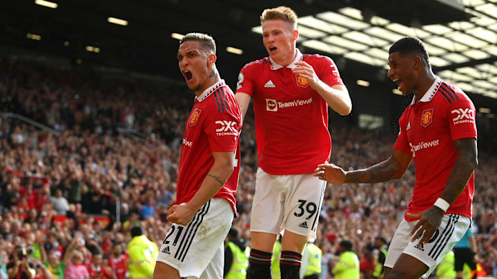 O brasileiro marcou seu primeiro gol pelos Red Devils