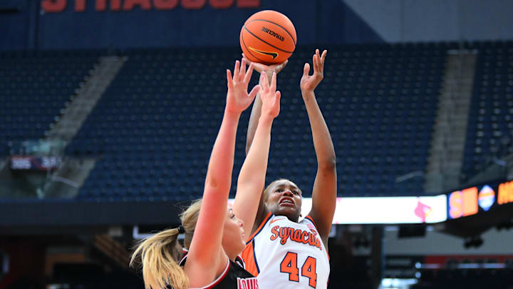 Syracuse women's basketball freshman center Uche Izoje is the leading contender for ACC rookie of the year this season. Syracuse women's basketball freshman center Uche Izoje is the leading contender for ACC rookie of the year this season.