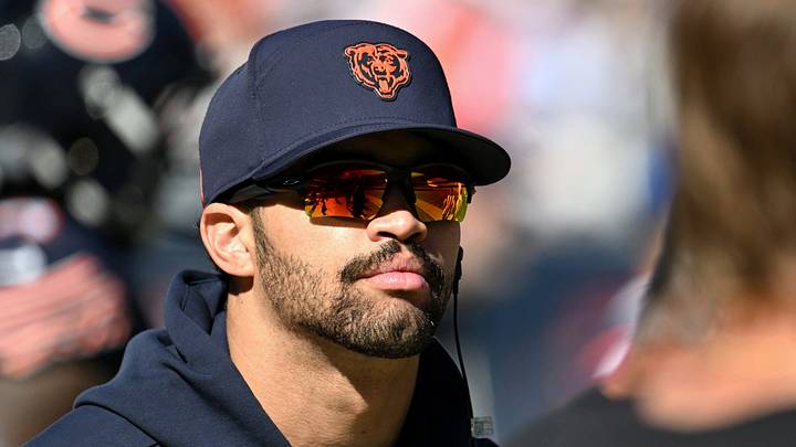 Chicago Bears quarterback Caleb Williams (18) walks on the sideline during the third quarter of their game against the New York Jets at Soldier Field. Chicago Bears quarterback Caleb Williams (18) walks on the sideline during the third quarter of their game against the New York Jets at Soldier Field.