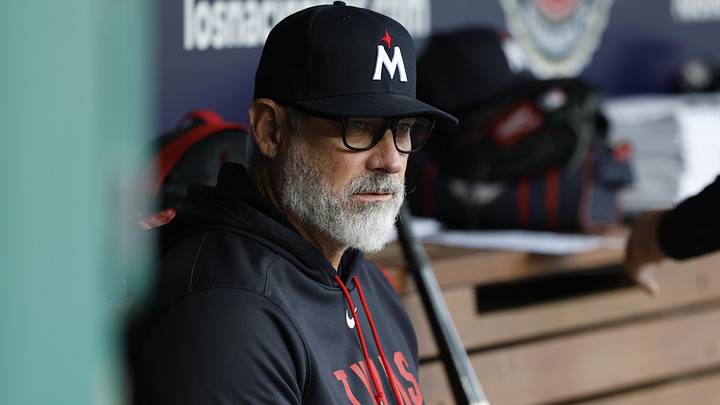 May 6, 2026; Washington, District of Columbia, USA; Minnesota Twins manager Derek Shelton (8) sits in the dugout against the Washington Nationals during the first inning at Nationals Park. Mandatory Credit: Geoff Burke-Imagn Images