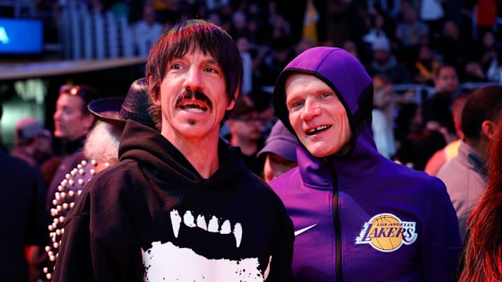 Celebrities At The Los Angeles Lakers Game