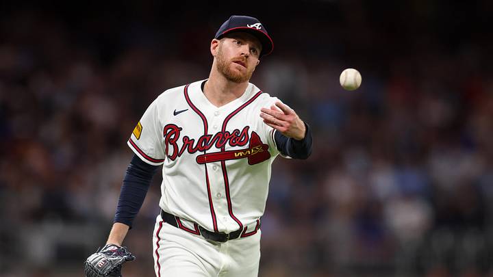 May 14, 2026; Atlanta, Georgia, USA; Atlanta Braves pitcher Aaron Bummer (49) throws a runner out at first against the Chicago Cubs in the ninth inning at Truist Park. Mandatory Credit: Brett Davis-Imagn Images
May 14, 2026; Atlanta, Georgia, USA; Atlanta Braves pitcher Aaron Bummer (49) throws a runner out at first against the Chicago Cubs in the ninth inning at Truist Park. Mandatory Credit: Brett Davis-Imagn Images