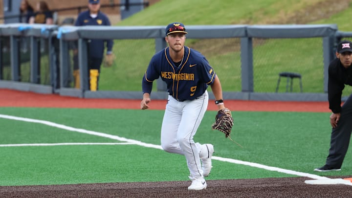 West Virginia University infielder Grant Hussey.